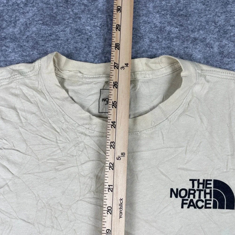 The North Face T-Shirt Mens M Tan Tested & Proven Circular Design Short Sleeve
